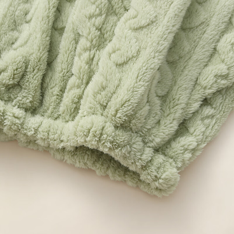 芬腾珊瑚绒睡衣女秋冬加厚保暖加绒休闲大码宽松可爱套头家居服套装 草绿 L 建议110-125斤