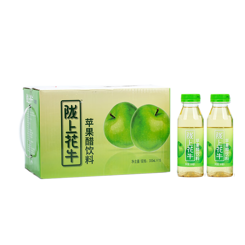 隴上花牛0脂肪花牛蘋(píng)果醋果汁飲料300ml*15瓶解膩?zhàn)舨惋嬈犯赣H節(jié)禮品