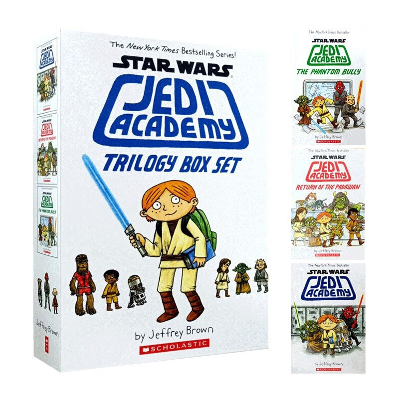 星球大战绝地学院（3册） Star Wars Jedi Academy Trilogy Box Set 黑白漫画 冒险章节桥梁故事书 进口原版 英文书