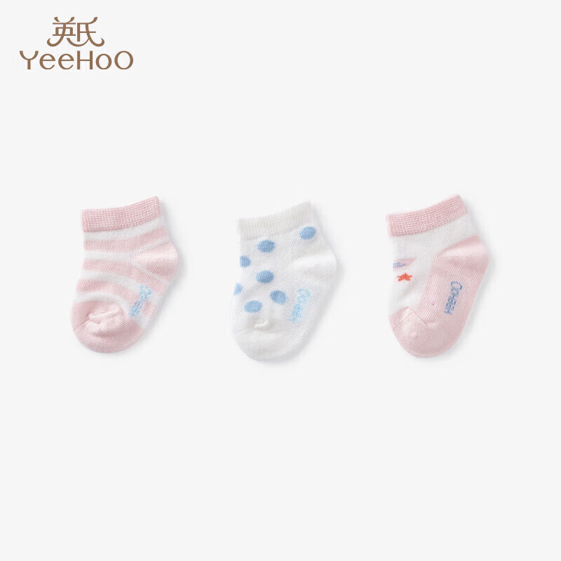 英氏婴儿袜子宝宝柔软可爱针织幼儿袜3双装 幼儿袜（3双装） 11CM