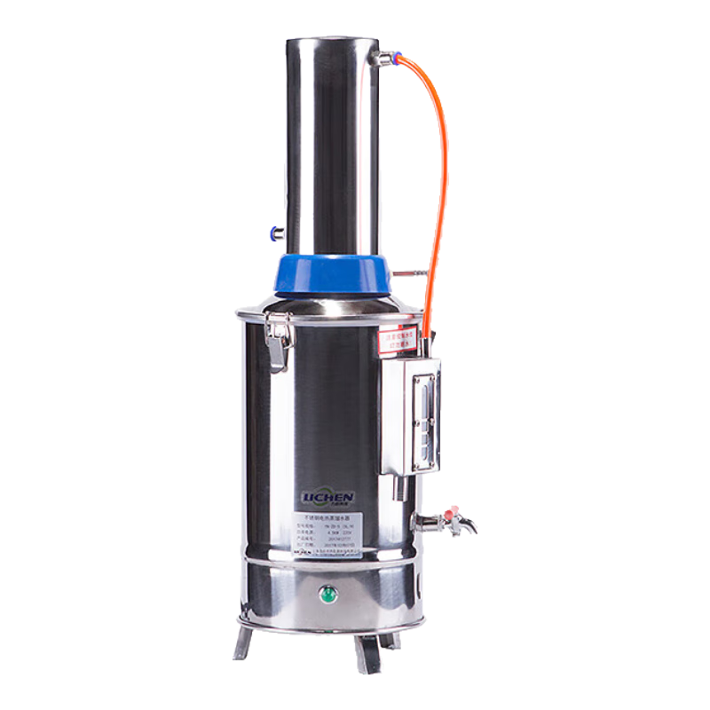 力辰科技（lichen）实验室不锈钢蒸馏水器电热蒸馏水机发生器制水器装置5/10/20L YN-ZD-5(普通5L)