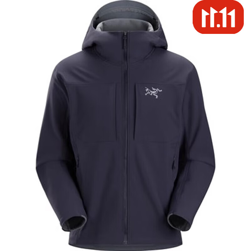 始祖鸟（ARC&#039;TERYX）Gamma MX Hoody男士抓绒软壳衣防水防风透气冲锋衣外套 24114七夕情人节礼物 Black Sapphire L