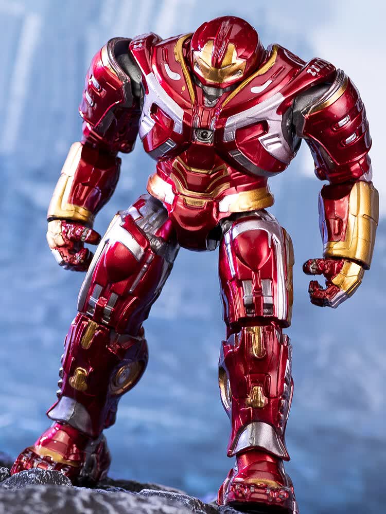 蜘蛛侠绿巨人漫威可动手办模型玩具 反浩克电镀二代胸口发光袋装 高约