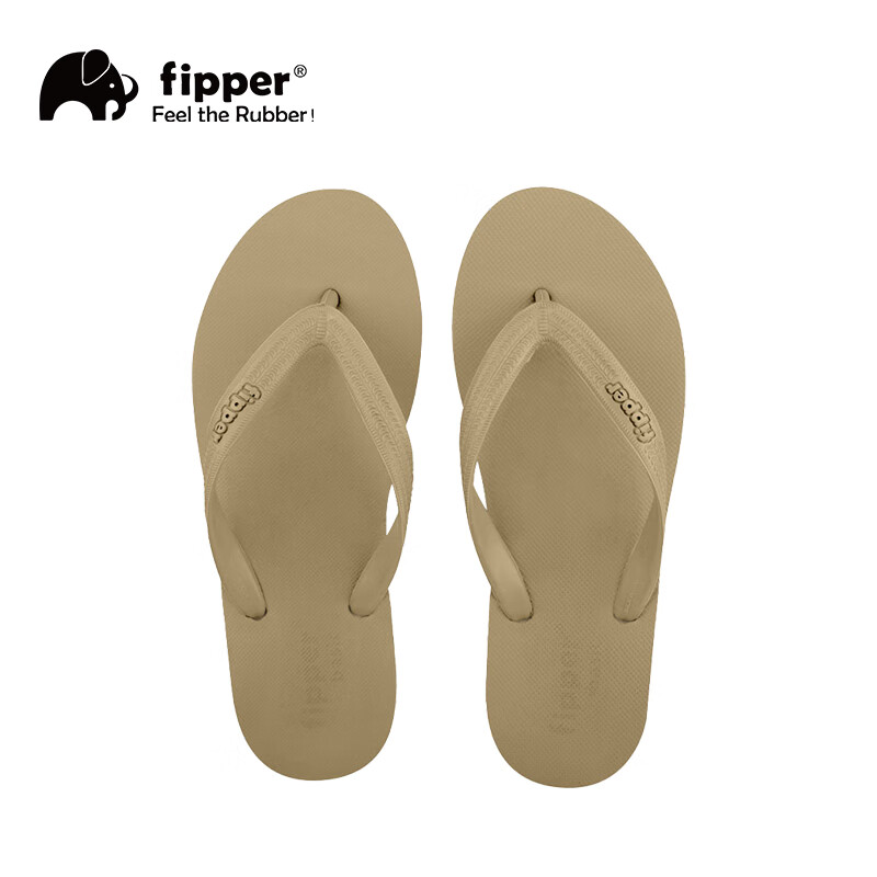 Fipper進(jìn)口人字拖女沙灘防滑耐磨夾腳情侶海邊夏季時(shí)尚拖鞋BASIC-S系列 奶茶棕 情侶款新色 39-40 建議拍大一碼