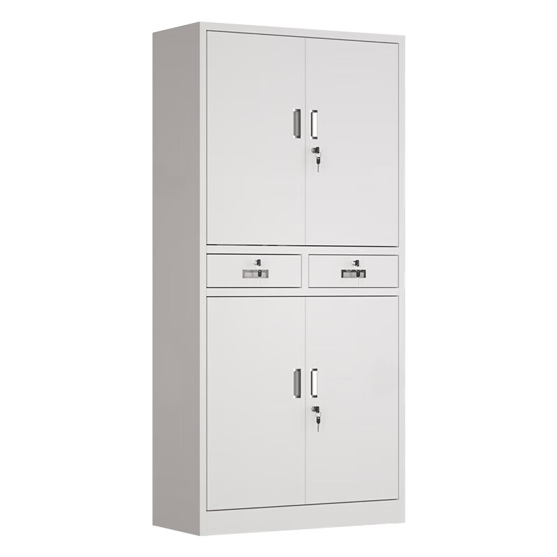 景绮家具 灰白加厚钢制铁二斗文件柜 850*390*1800mm