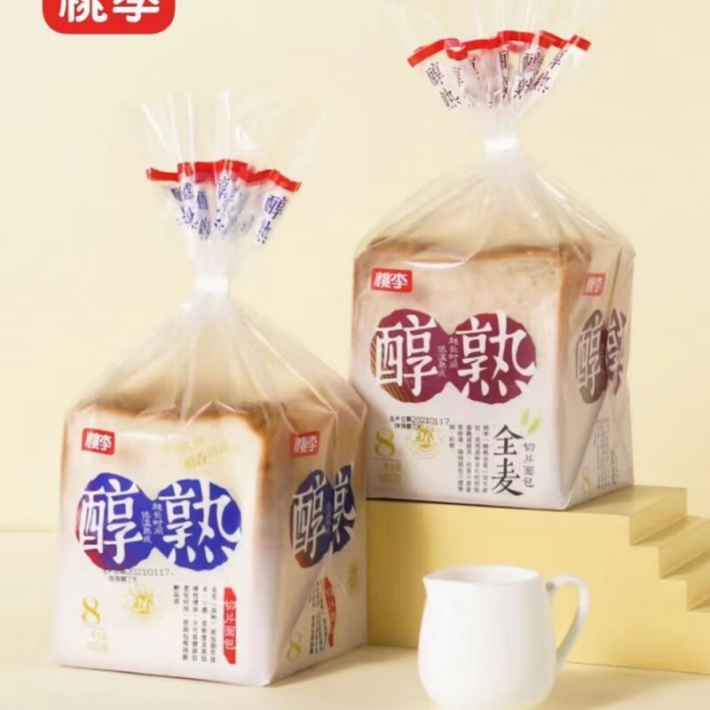 桃李醇熟全麦切片面包低温熟成400g家庭装 均码