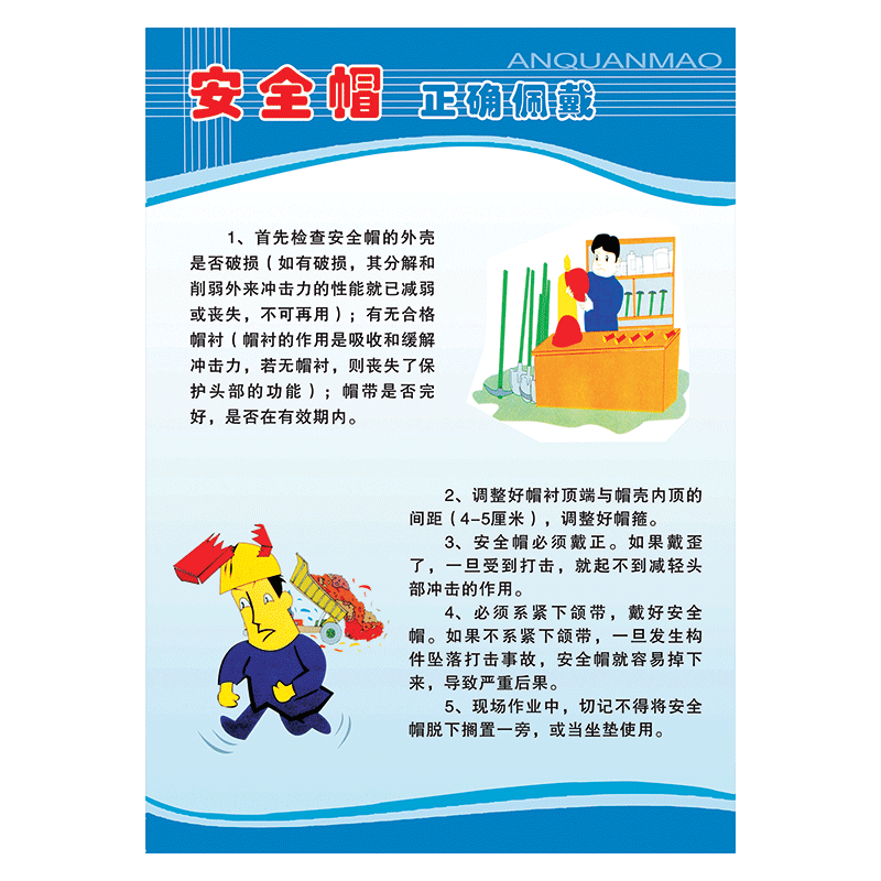 职业安全防护宣传画挂图海报工厂车间工人安全防护示意图展板墙贴画n