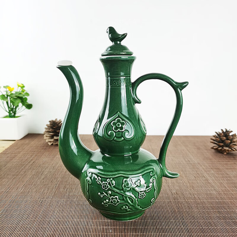 栗好嘉中式陶瓷酒壶 密封陶瓷酒瓶家用1斤装空酒壶中式酒具小酒坛子空