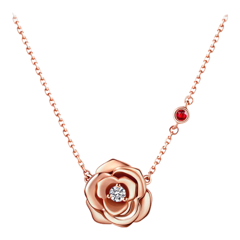 I Do Flowerϵ��18K��õ�廨��ʯ���� 18K�� ����40+5cm ���˽�����    4247Ԫ