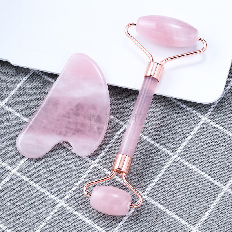 牛角世家 玉石滚轮棒脸部按摩器拨筋玉石女脸部眼部全身拔筋棒滚轮推