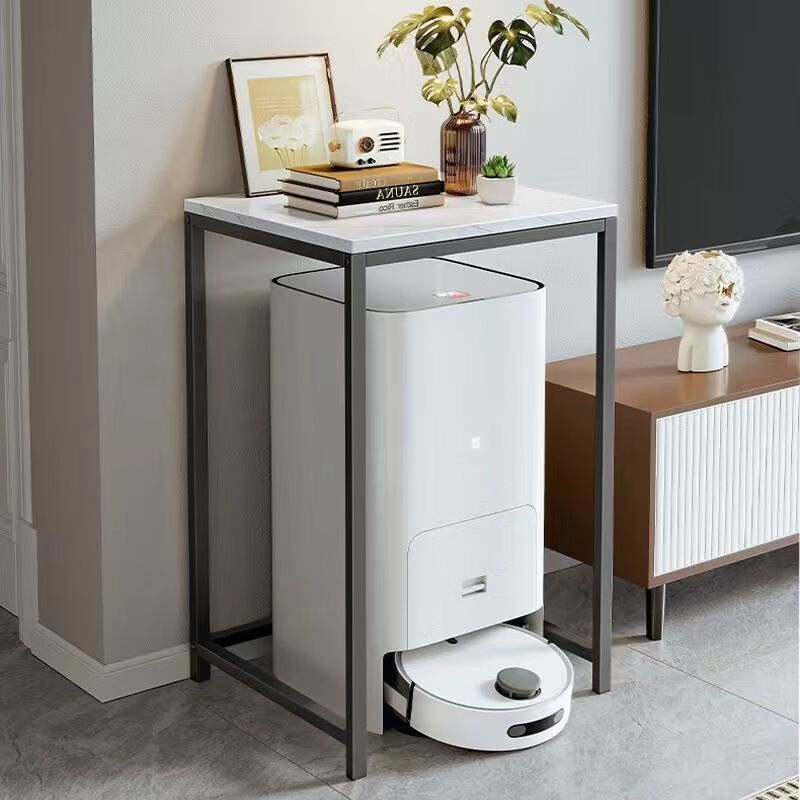 朵貌德国品质鱼缸架子科沃落地底座云鲸沙发扫地机器人置物架收纳客厅 黑架高款【长50宽40高80】