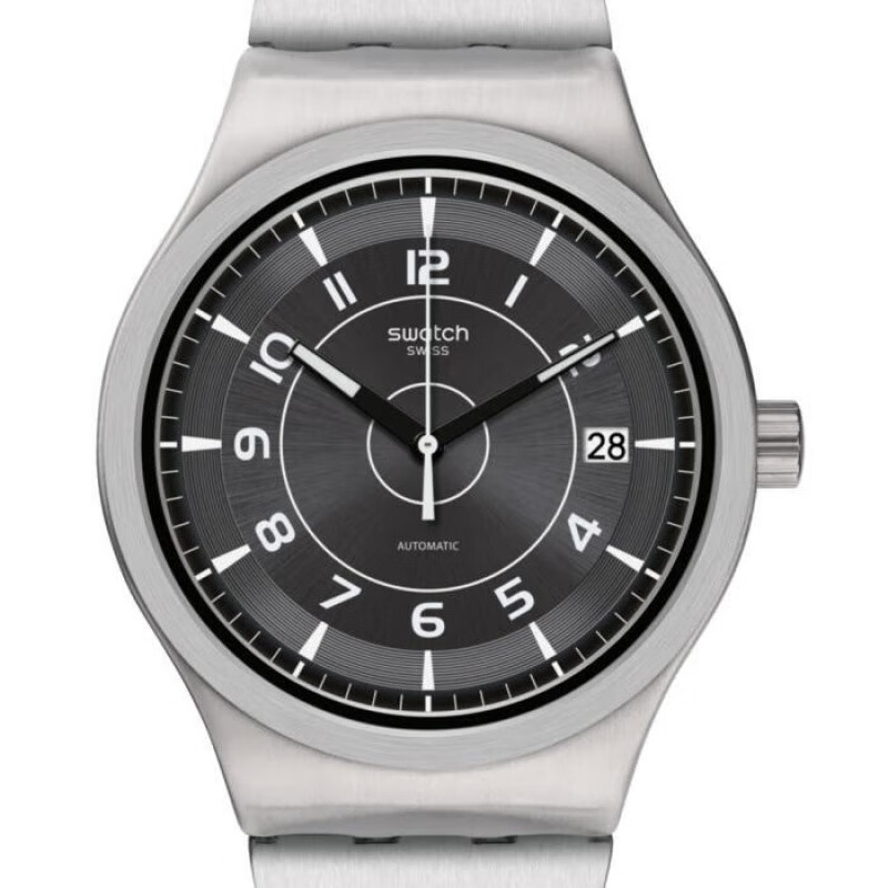 斯沃琪(swatch)机械表瑞士制造自动上链防磁品质男士腕表42mmyis418m