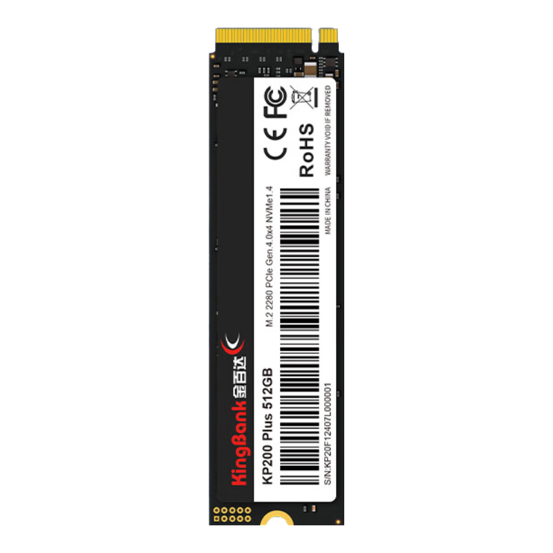 金百达（KINGBANK）512GB SSD固态硬盘 M.2接口(NVMe PCIe 4.0x4) 读速7000MB/s KP200 Plus系列 海力士颗粒