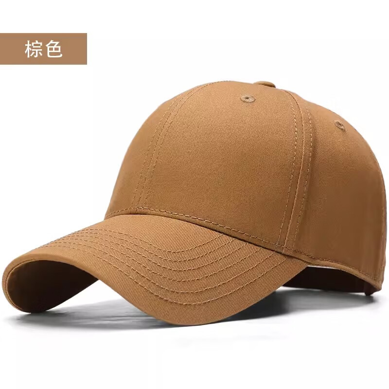 kim sunja2024新款品质纯棉棒球帽男士美拉德棕色显白帽子硬顶显脸小