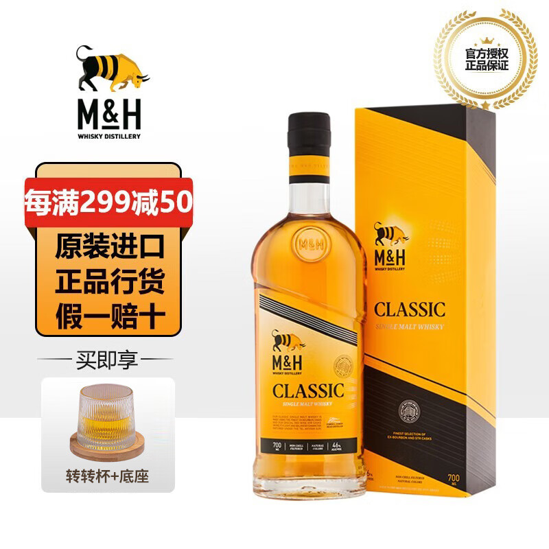 奶与蜜【WWA2023世界蕞佳】奶与蜜单一麦芽威士忌 以色列原装进口洋酒 经典单一麦芽威士忌