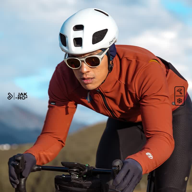 捷酷秋冬款ELITE CORE男士防风保暖夹克加厚复合面料-5℃骑行服 黄色 2XL