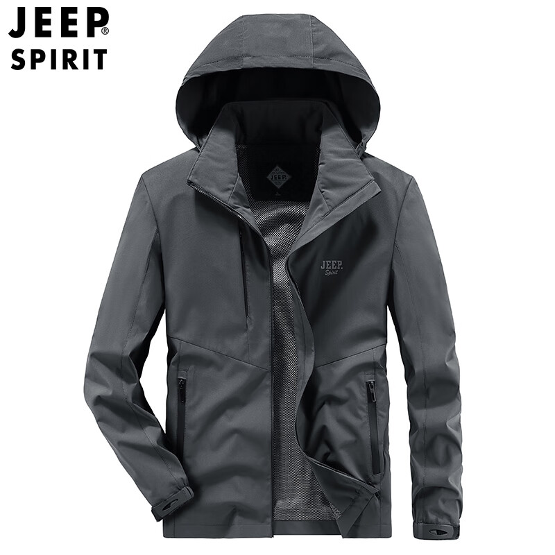 吉普(jeep)夹克男外套2024春季新款帅气青年防风宽松舒适简约百搭休闲