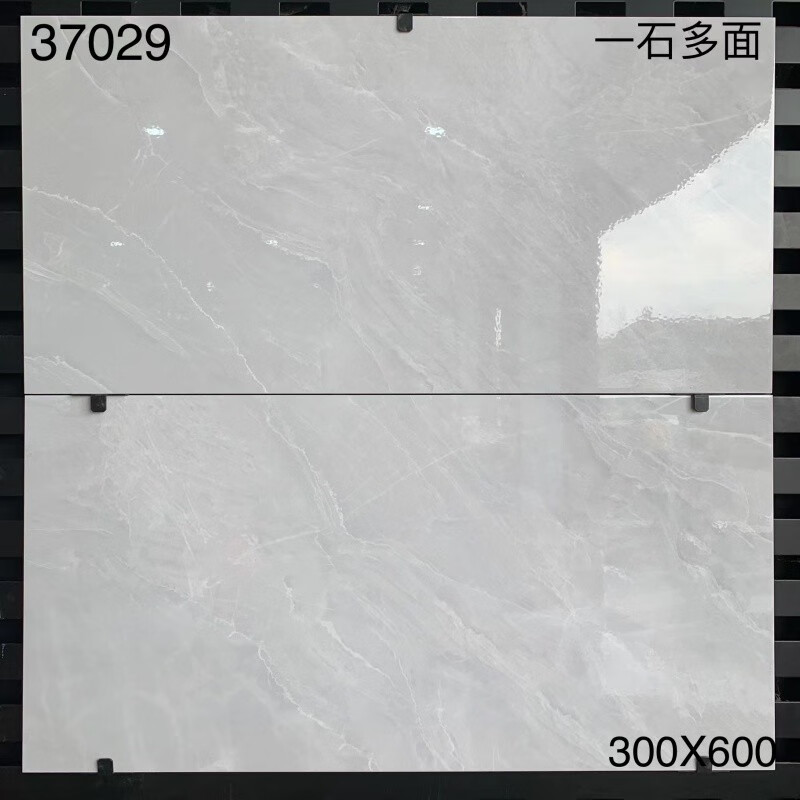 化妝室瓷磚壁磚300600廚衛(wèi)內(nèi)墻磚北歐灰色瓷片陽(yáng)臺(tái)3060墻面磚 37029灰 300*600