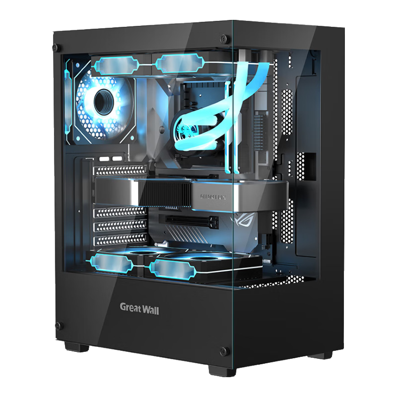 ���ǣ�Great Wall���ӽ�S3 Mini��ɫ���������䣨ATX����/240ˮ��λ/˫�沣����͸/USB3.0/5����λ��