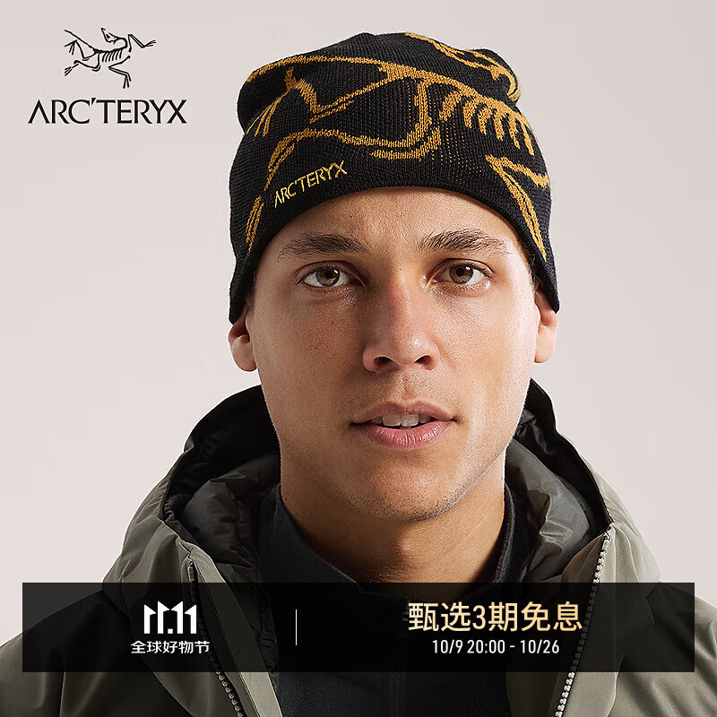 ARC&#039;TERYX始祖鸟 BIRD HEAD TOQUE 男女同款 绒线帽 24K BLACK/黑色 均码