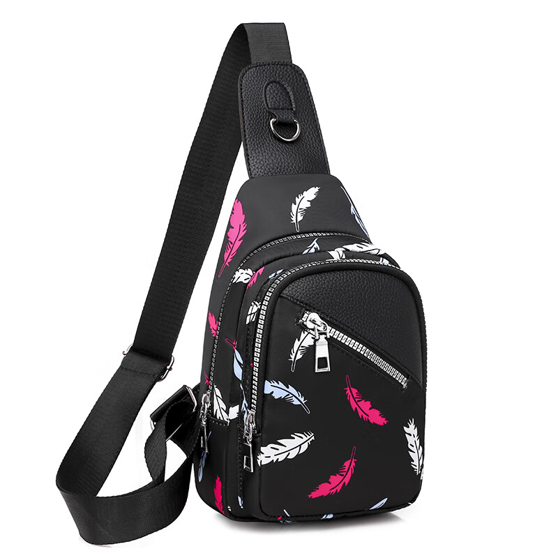 酷奇袋鼠胸包女包斜跨包2024新款单肩斜挎包时尚百搭胸前小包包牛津布