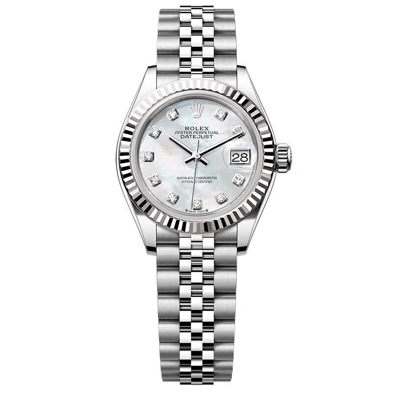 劳力士(rolex)m279174-0009女装日志型28mm女士手表白金圈时尚瑞士