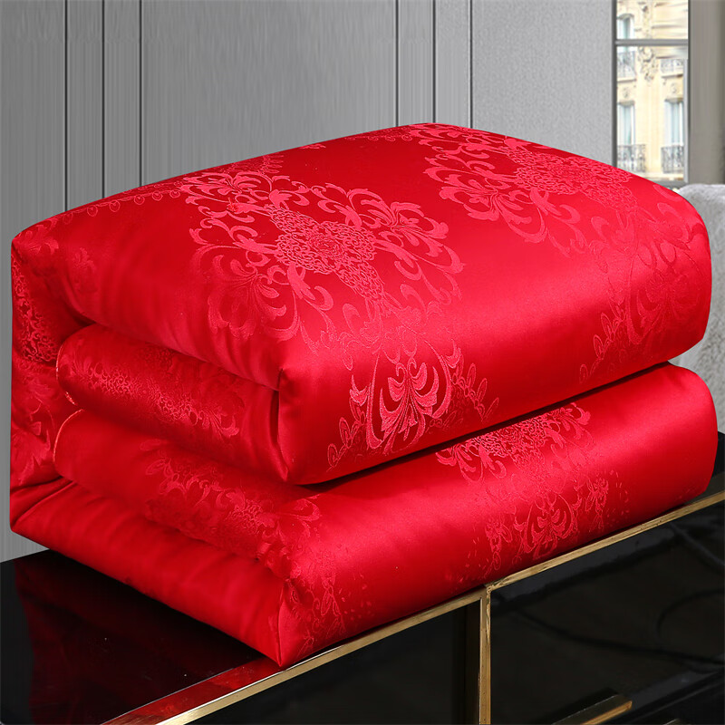 水星系列家纺正品A类母婴蚕丝被子母被100桑蚕丝春秋被芯加厚冬季被子四季通用 云端之梦-全棉- 花纹白-100%桑蚕丝 220X240CM-4斤-春秋被