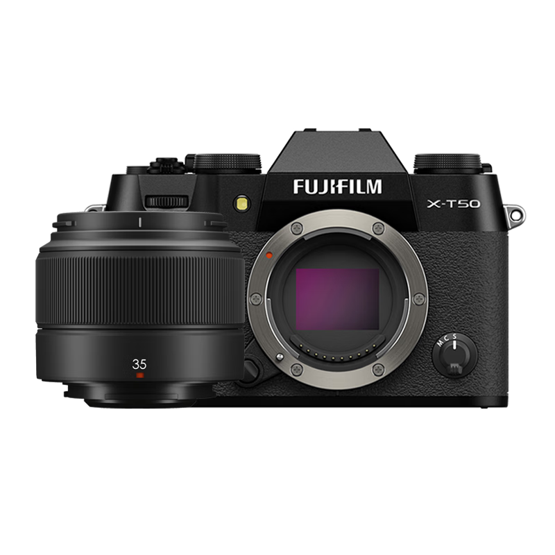 富士（FUJIFILM）X-T50/XT50 微单相机 套机（XC35F2镜头）4020万像素 7档五轴防抖 20款胶片模拟 经典黑