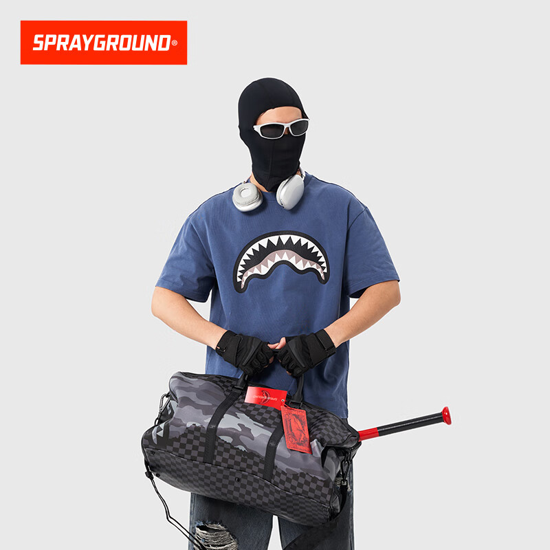 SPRAYGROUND鲨鱼嘴短袖T恤纯棉舒适运动百搭时尚潮流 WE110201 中蓝 L