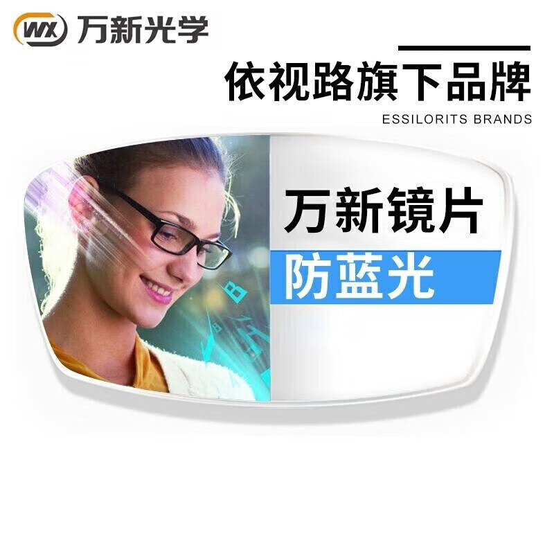 万新（WAN XIN）镜片超薄高清多屏防蓝光镜片近视眼镜片可配镜片折射率1.67