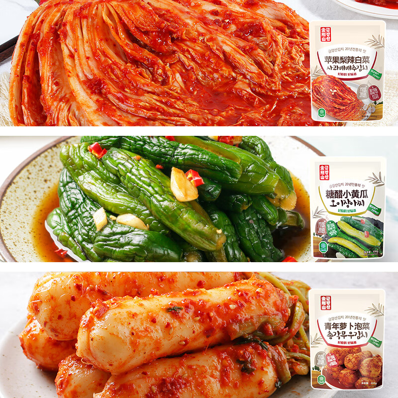 金刚山苹果梨辣白菜韩国泡菜韩式风味泡菜朝鲜族泡菜下饭菜开袋即食