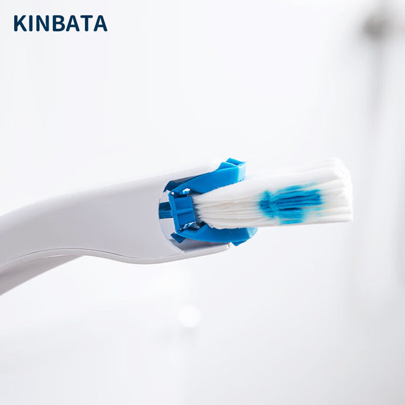 kinbata日本一次性马桶刷头可冲式自带清洁剂即用即冲替换清洁刷头12枚