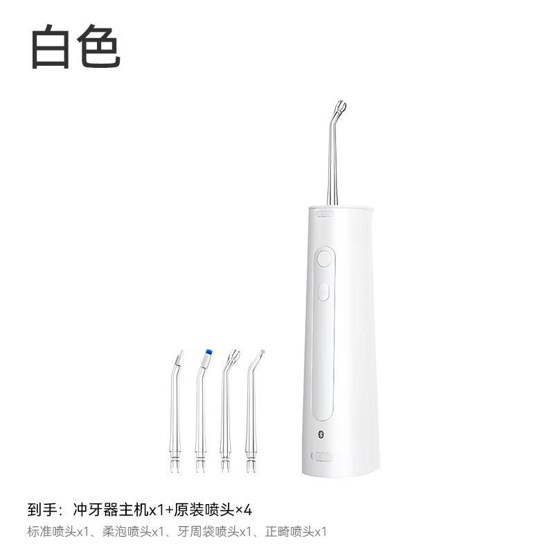 力博得（Lebooo）力博得沖牙機家用智能便攜水牙線正畸專用 白色