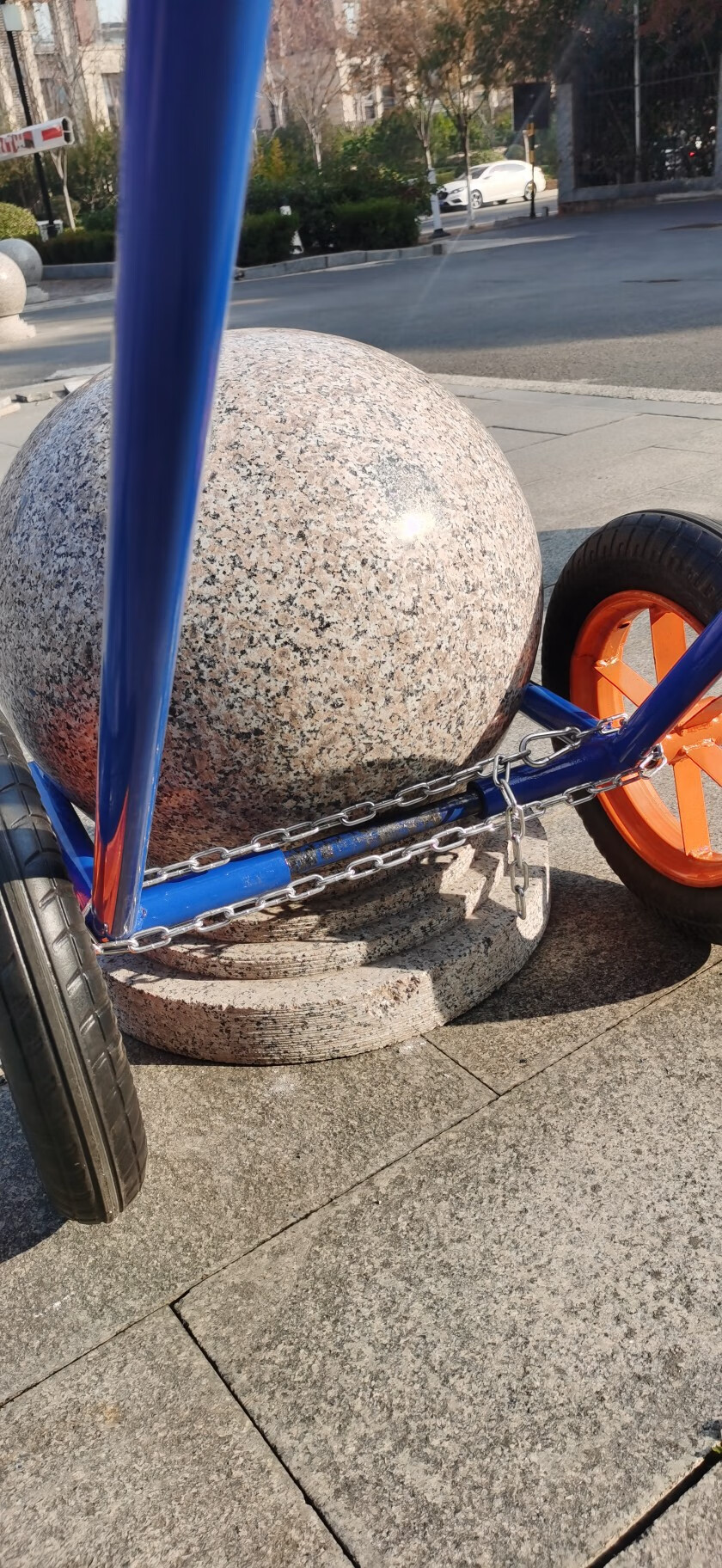 mdy定制路障石球搬运车石墩子推车石球手推车石球移动车石球搬运车推