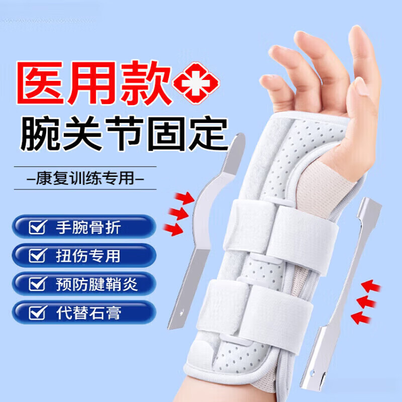 通用腕管综合征医用护腕 固定器支具腱鞘炎tfcc护腕管综合征损扭伤腕  绑带防护[医用右手]五代升级灰[