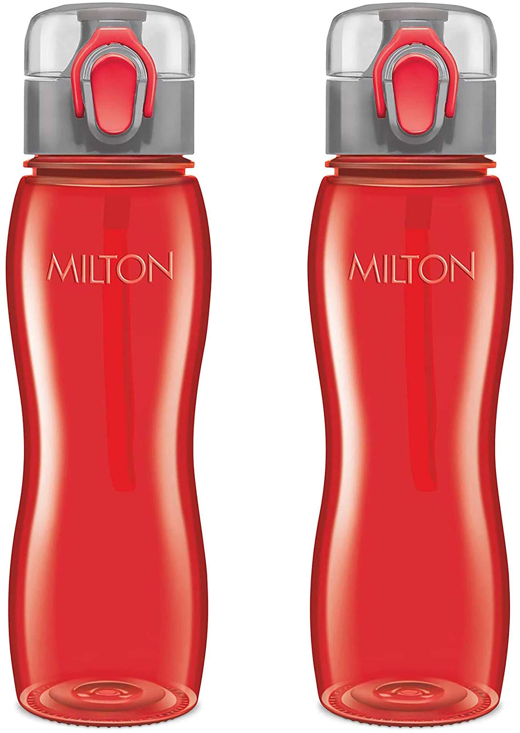 milton 便携防漏水杯 750ml大容量 红色运动水壶 双层防摔