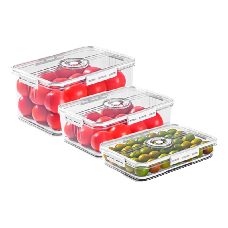 家の物语（KATEI STORY）日本冰箱收纳盒保鲜盒食品级大号密封整理神器水果冷冻专用储物盒 组合装【高款+中款+矮款】