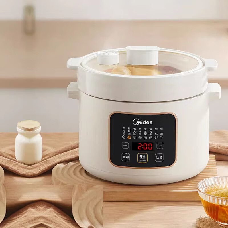 陶瓷内胆快炖煮粥烧汤甜品多功能大容量电煮锅md-dge4012【zmd安心