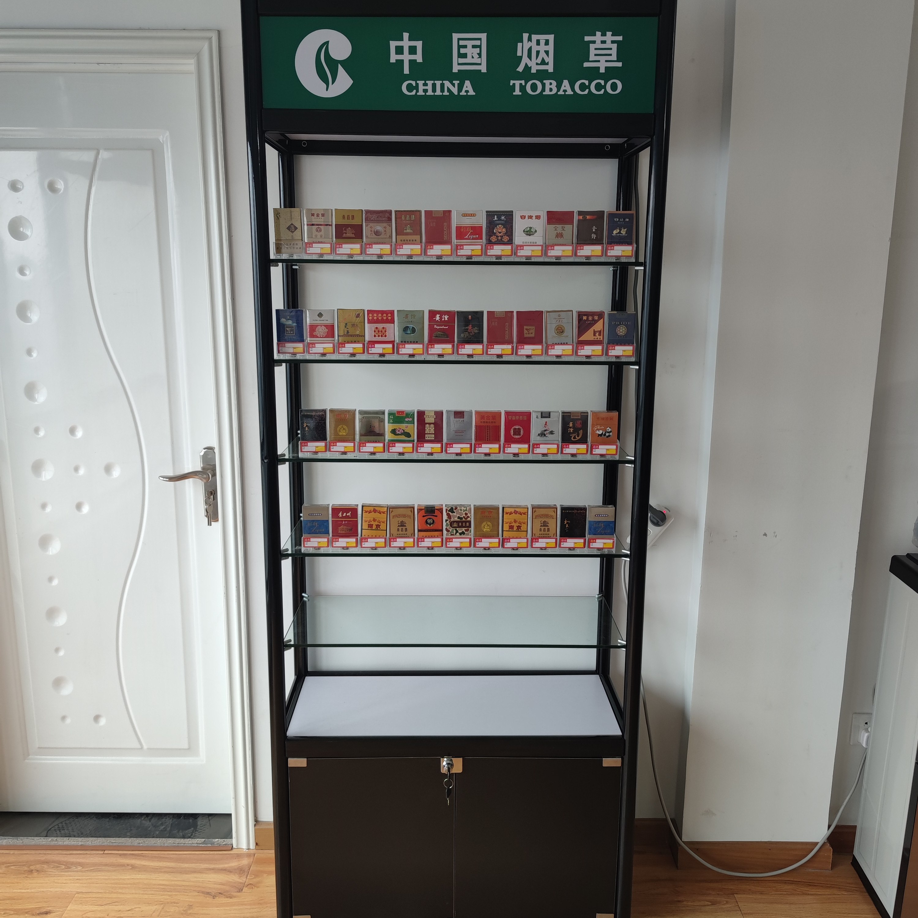 麦室烟柜展示柜带锁 玻璃烟柜便利店多层超市钢化玻璃烟柜展示柜子烟