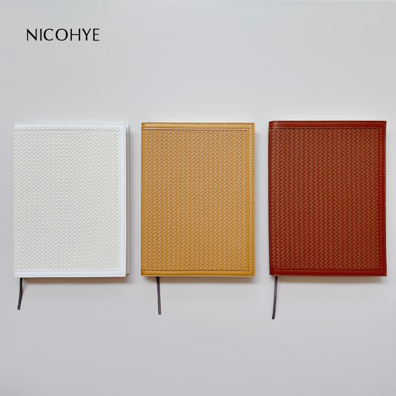 NICOHYE 高级简约A5横线点阵方格笔记本本子 商务办公高档本子 伴手礼 企业定制 高级灰-点阵内页（a5）