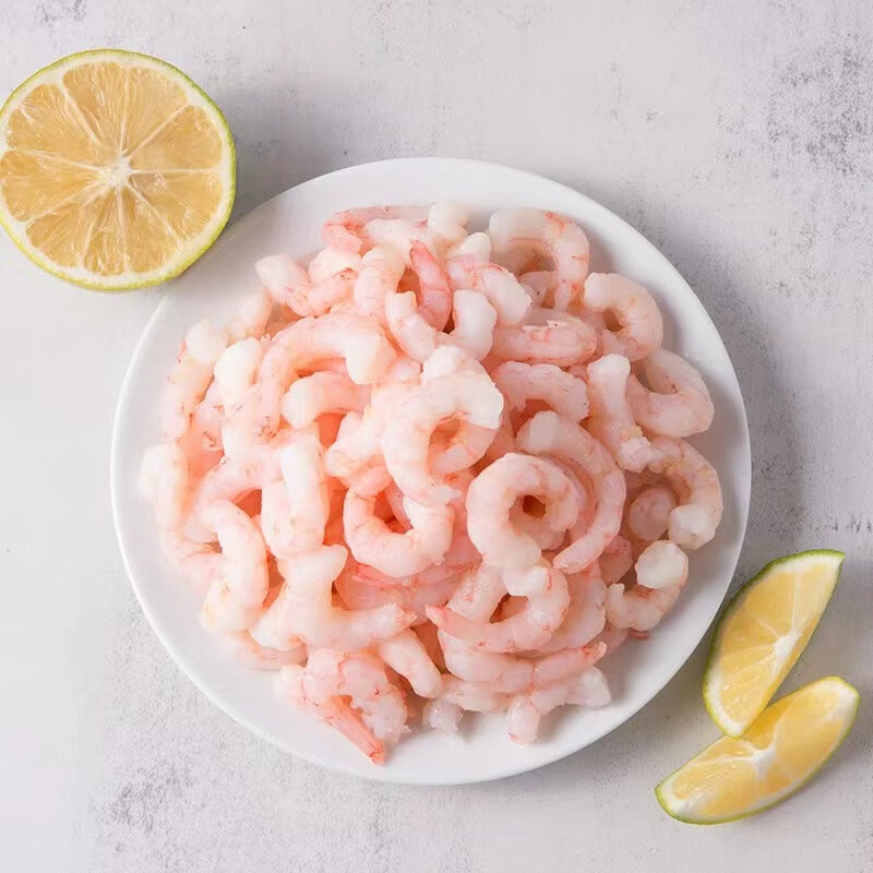 山头林村超市mm北极甜虾仁1kg冷冻去壳去头解冻即食北冰洋甜虾仁女生