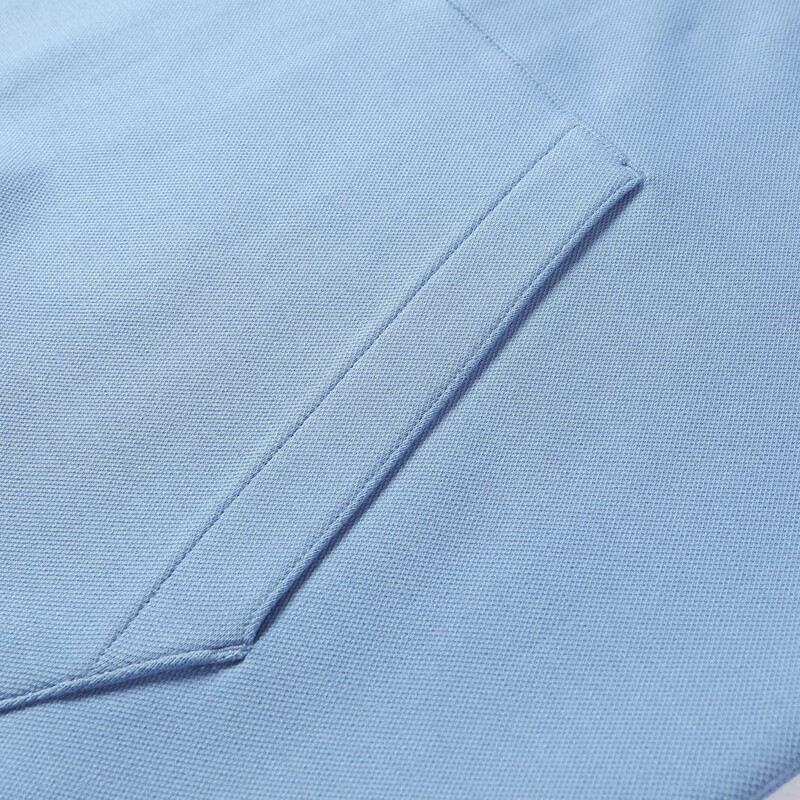 哈特马克斯珠地柔软弹力经典百搭男套头卫衣外套 冰川蓝 M (170)