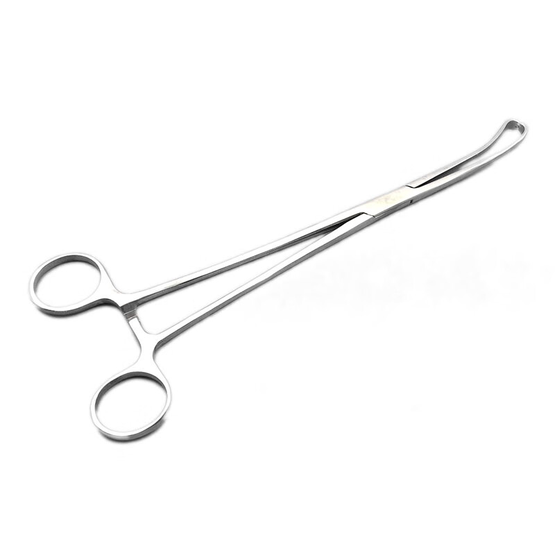 双鹿 医用宫颈钳不锈钢子宫颈活体取样长钳夹组织钳有齿妇科器械 宫颈