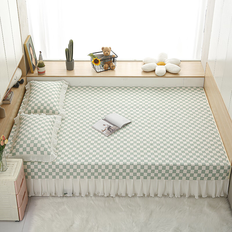 金号(king shore)四季通用床盖纯棉绗缝夹棉儿童榻榻米专用床单定制