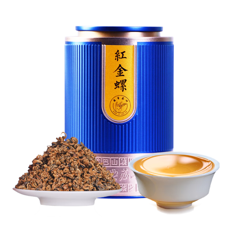滇吉號红茶单芽金螺凤庆滇红特级250克铁罐装薯蜜香2024年云南早春散茶