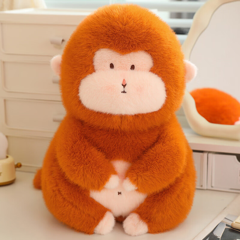 张晟凯玩具毛绒玩具女生睡觉抱布娃娃儿童女孩生日礼物网红佛系猴子玩偶公仔 佛系猴 22厘米