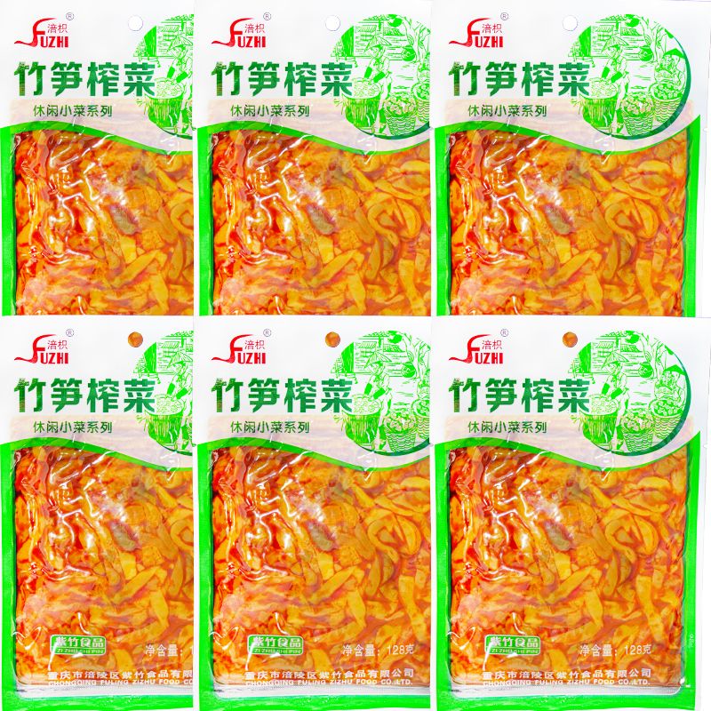 朗小贝实惠下饭菜大袋118g重庆特产涪陵榨菜香菇麻辣三丝木耳黄花竹