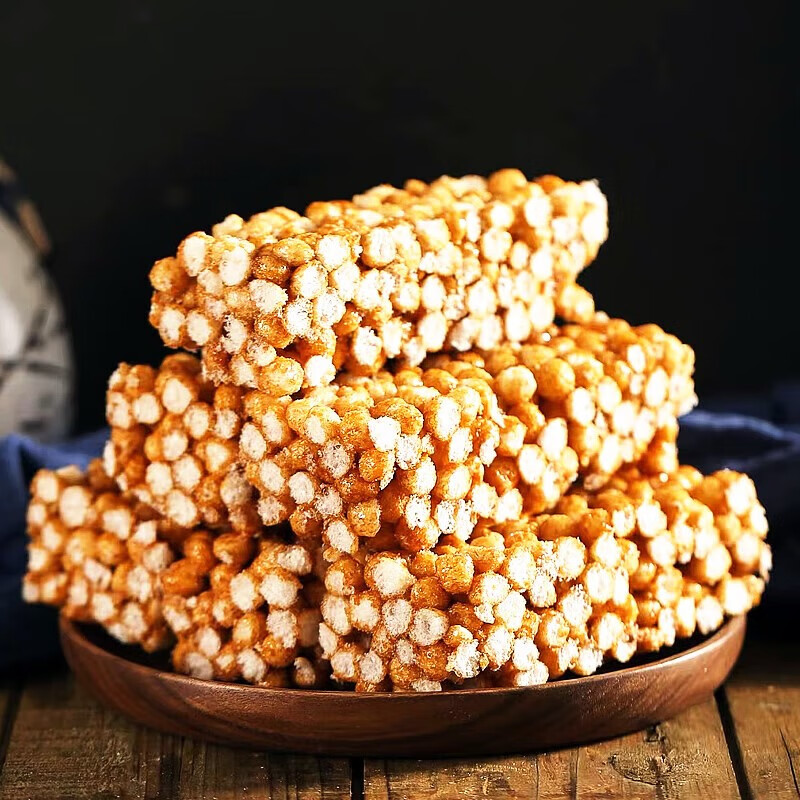 华以健康园 湖南祁东特产松子糖米花糖焦米糖传统老式手炒米糖休闲
