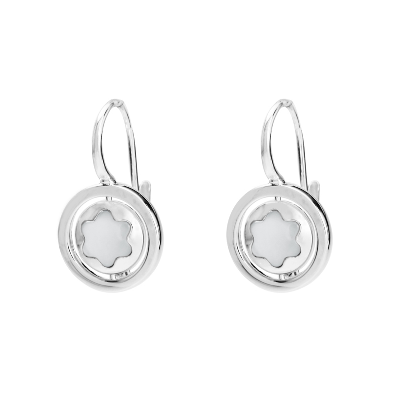 万宝龙银色耳环