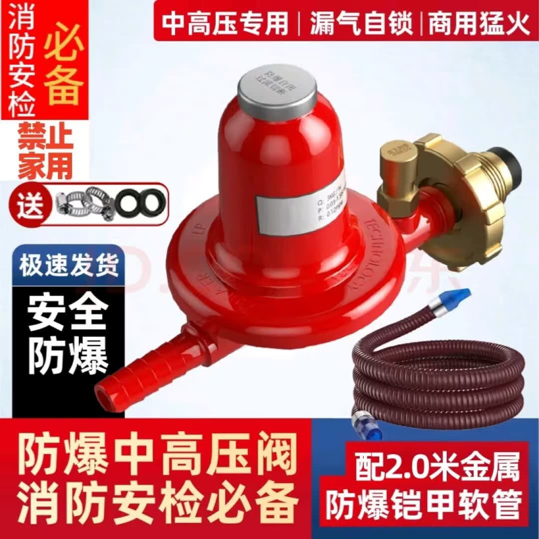 商用防爆中高压减压阀煤气罐液化气钢瓶饭店猛火灶高压阀减压阀 商用